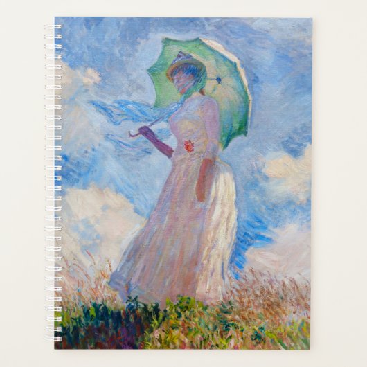 Claude Monet - Vrouw met een parasol naar links Planner (Voorkant)