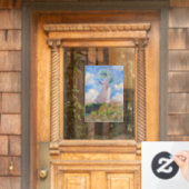 Claude Monet - Vrouw met een parasol naar links Raamsticker (Huis Deur)