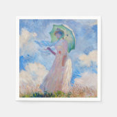 Claude Monet - Vrouw met een parasol naar links Servet (Voorkant)