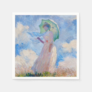 Claude Monet - Vrouw met een parasol naar links Servet