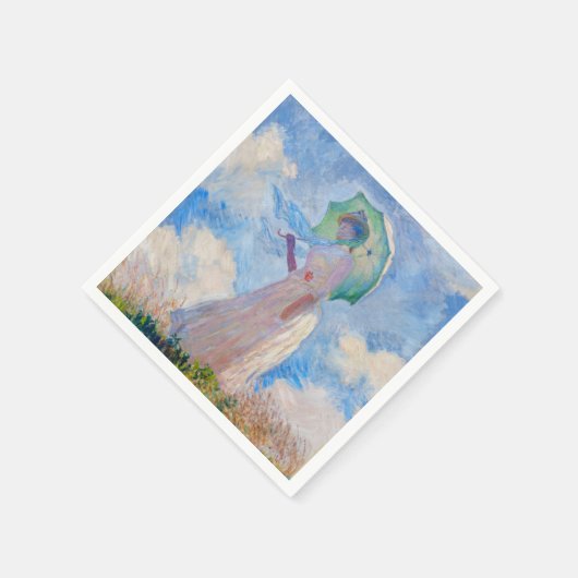 Claude Monet - Vrouw met een parasol naar links Servet (Hoek)