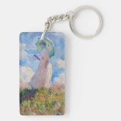 Claude Monet - Vrouw met een parasol naar links Sleutelhanger (achterkant)