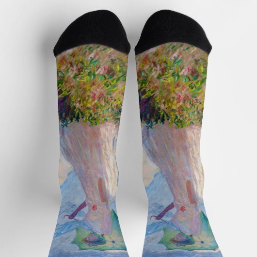 Claude Monet - Vrouw met een parasol naar links Sokken (Top)