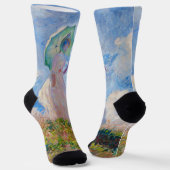 Claude Monet - Vrouw met een parasol naar links Sokken (Gebogen)