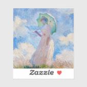 Claude Monet - Vrouw met een parasol naar links Sticker (Vel)