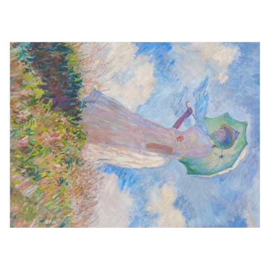 Claude Monet - Vrouw met een parasol naar links Tafelkleed (Voorkant (Horizontaal))