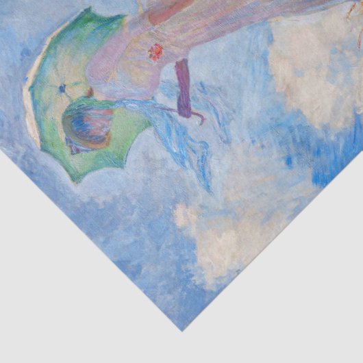 Claude Monet - Vrouw met een parasol naar links Tissuepapier (Detail)