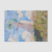 Claude Monet - Vrouw met een parasol naar links Tissuepapier (Voorkant)