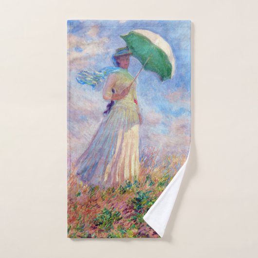 Claude Monet - Vrouw met een Parasol naar rechts Bad Handdoek (Handdoek)