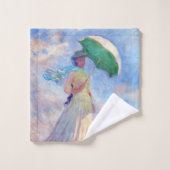 Claude Monet - Vrouw met een Parasol naar rechts Bad Handdoek (Wasdoekje)