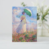 Claude Monet - Vrouw met een Parasol naar rechts Bedankkaart (Staand voorkant)