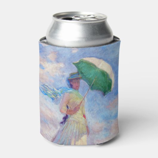 Claude Monet - Vrouw met een Parasol naar rechts Blikjeskoeler (Blikje Voorkant)