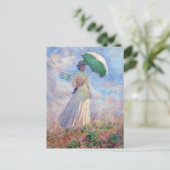 Claude Monet - Vrouw met een parasol naar rechts Briefkaart (Staand voorkant)