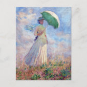 Claude Monet - Vrouw met een parasol naar rechts Briefkaart (Voorkant)