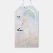 Claude Monet - Vrouw met een Parasol naar rechts Cadeaulabel (Achterkant)
