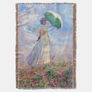 Claude Monet - Vrouw met een Parasol naar rechts Deken