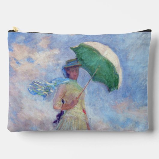 Claude Monet - Vrouw met een Parasol naar rechts Etui (Voorkant)