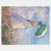 Claude Monet - Vrouw met een Parasol naar rechts Fleece Deken (Voorkant (Horizontaal))