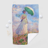 Claude Monet - Vrouw met een Parasol naar rechts Golfhanddoek (Insitu)