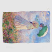 Claude Monet - Vrouw met een Parasol naar rechts Golfhanddoek (Horizontaal)