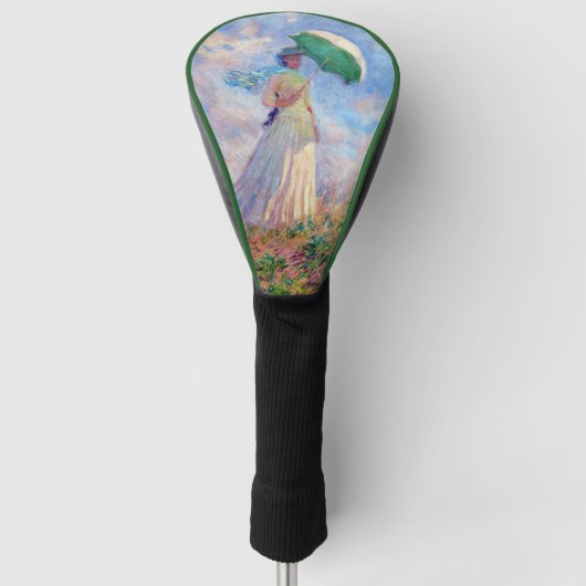 Claude Monet - Vrouw met een Parasol naar rechts Golfheadcover (Voorkant)