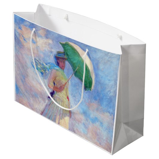Claude Monet - Vrouw met een Parasol naar rechts Groot Cadeauzakje (Achterkant Gekanteld)