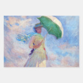 Claude Monet - Vrouw met een Parasol naar rechts Inpakpapier Vel (Voorkant 2)