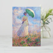 Claude Monet - Vrouw met een Parasol naar rechts Kaart (Staand voorkant)