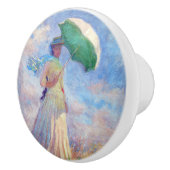Claude Monet - Vrouw met een Parasol naar rechts Keramische Knop (Rechts)