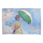 Claude Monet - Vrouw met een Parasol naar rechts Kussensloop (Voorkant)