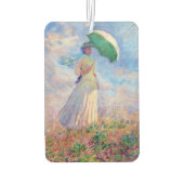 Claude Monet - Vrouw met een Parasol naar rechts Luchtverfrisser (Achterkant)