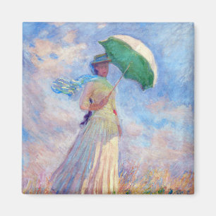 Claude Monet - Vrouw met een Parasol naar rechts Magneet