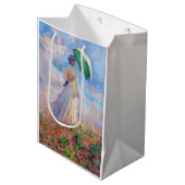Claude Monet - Vrouw met een Parasol naar rechts Medium Cadeauzakje (Voorkant Gekanteld)