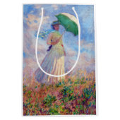 Claude Monet - Vrouw met een Parasol naar rechts Medium Cadeauzakje (Voorkant)