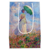 Claude Monet - Vrouw met een Parasol naar rechts Medium Cadeauzakje (Achterkant)