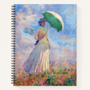 Claude Monet - Vrouw met een Parasol naar rechts Notitieboek
