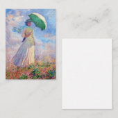 Claude Monet - Vrouw met een Parasol naar rechts Notitiekaartje (Voorkant / Achterkant)