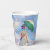 Claude Monet - Vrouw met een Parasol naar rechts Papieren Bekers (Achterkant)
