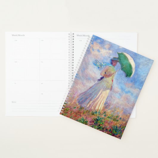 Claude Monet - Vrouw met een Parasol naar rechts Planner (Display)