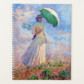 Claude Monet - Vrouw met een Parasol naar rechts Planner (Voorkant)