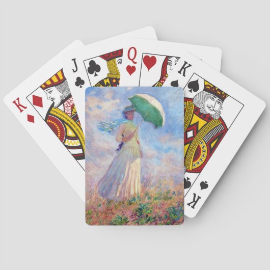 Claude Monet - Vrouw met een Parasol naar rechts Pokerkaarten (Achterkant)
