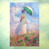 Claude Monet - Vrouw met een Parasol naar rechts Raamsticker (Vel 3)