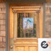 Claude Monet - Vrouw met een Parasol naar rechts Raamsticker (Huis Deur)