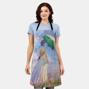 Claude Monet - Vrouw met een Parasol naar rechts Schort