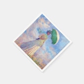 Claude Monet - Vrouw met een Parasol naar rechts Servet (Hoek)