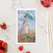 Claude Monet - Vrouw met een Parasol naar rechts Servet (Insitu)