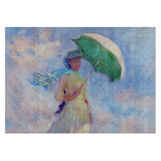 Claude Monet - Vrouw met een Parasol naar rechts Snijplank (Voorkant)