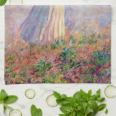 Claude Monet - Vrouw met een Parasol naar rechts Theedoek (Gevouwen)