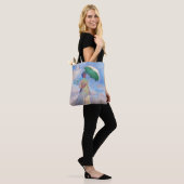 Claude Monet - Vrouw met een Parasol naar rechts Tote Bag (Op model)