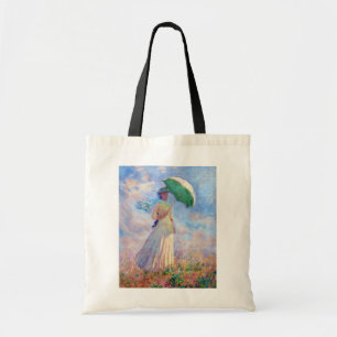 Claude Monet - Vrouw met een Parasol naar rechts Tote Bag